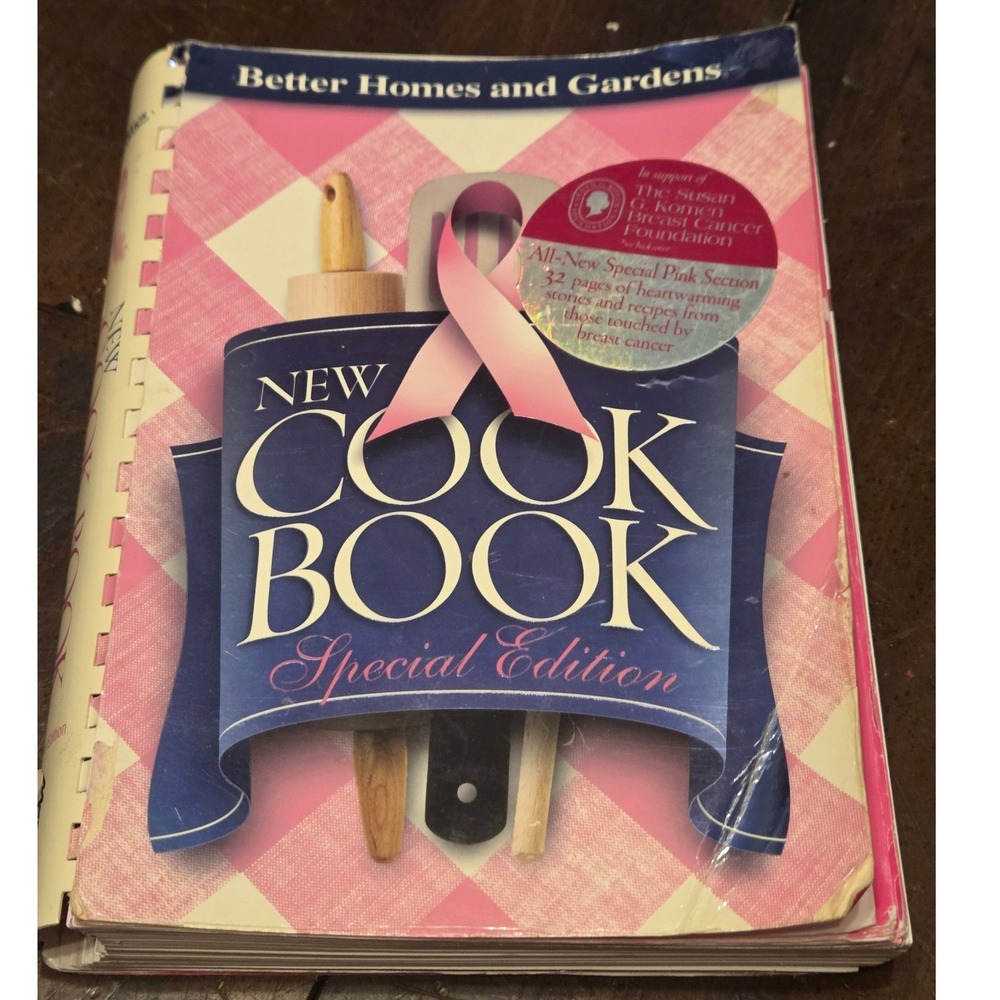 Better Homes and Gardens New Cook Book Special Edition Pink Susan G Komen